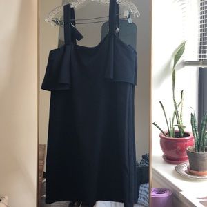 Navy Off-the-Shoulder Dress
